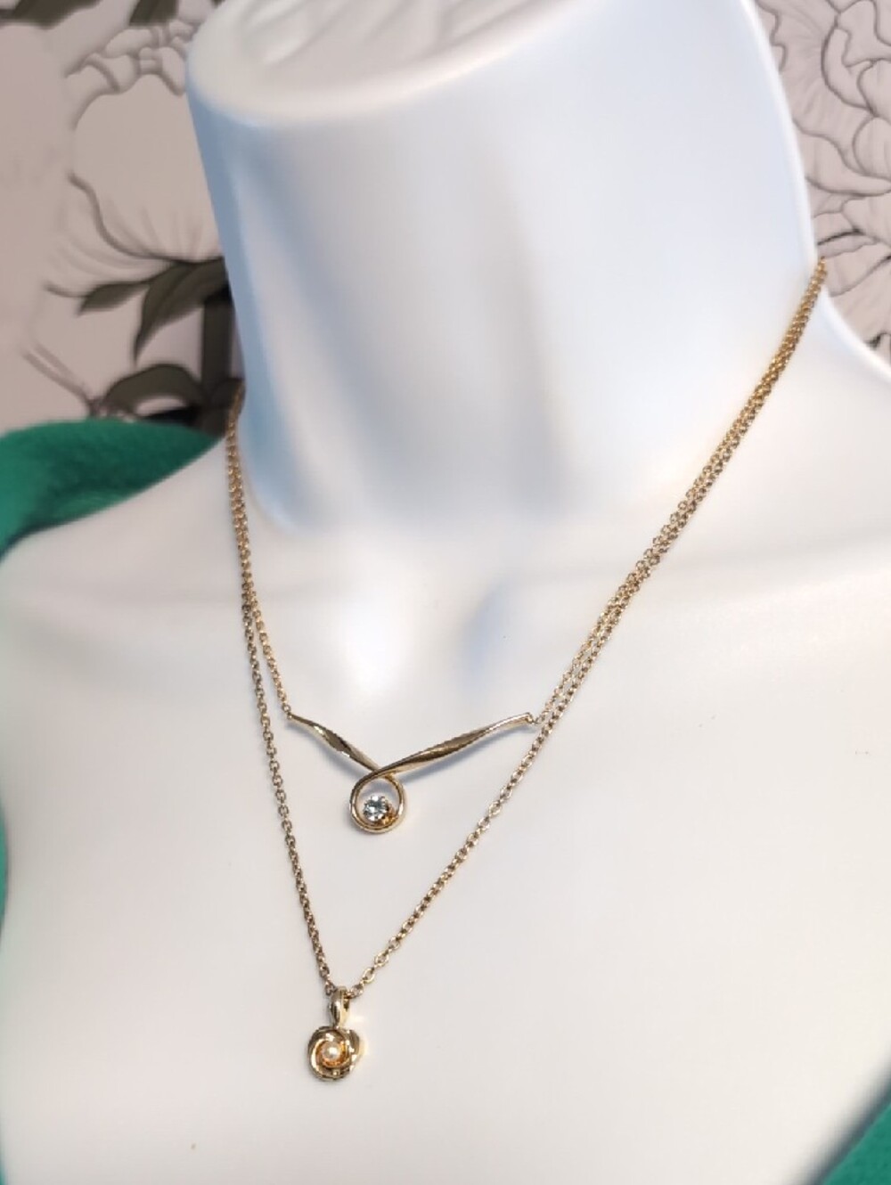 Delicate Layering Necklaces with Pearl & Crystal Accents - Picture 4 of 7
